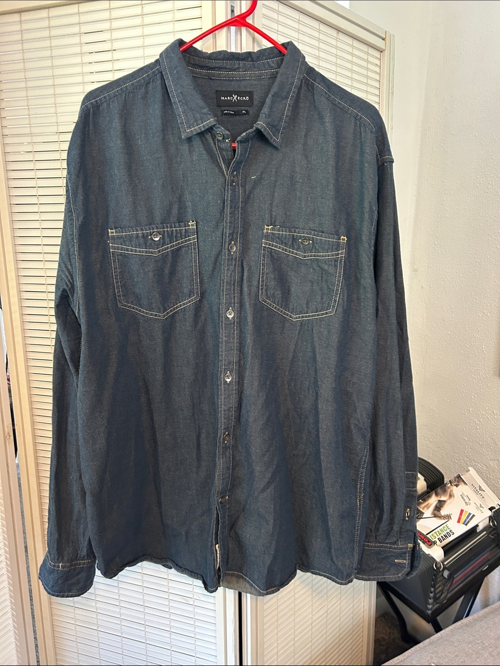 Marc Ecko Indigo Blue Denim Button-Down Shirt